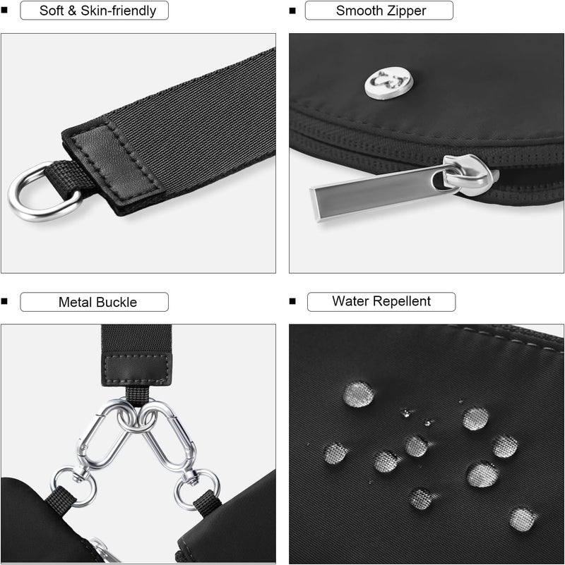 Babysun Mini Zip Around Dual Pouch Wristlet With 2 Straps Wristlet Keychain Wallet for Women Coin Purse Small Cute for Teen Girl - Image 5